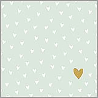 Servietten Little Hearts pastel green