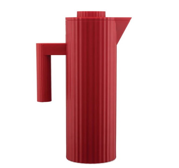 Plissé Isolierkrug / 1 L - Thermoplastisches Kunstharz - Alessi rot en plastikmaterial