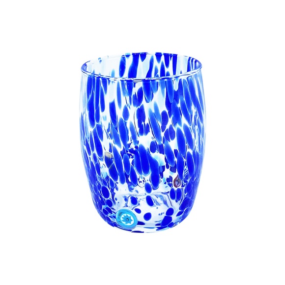 Wasserglas Murano blu