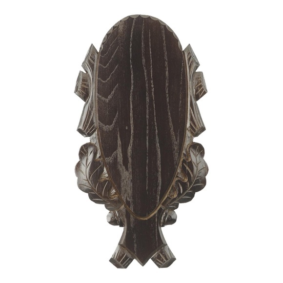 EUROHUNT Hirschschild Geschnitzt - Dunkel - Eiche Dunkel -