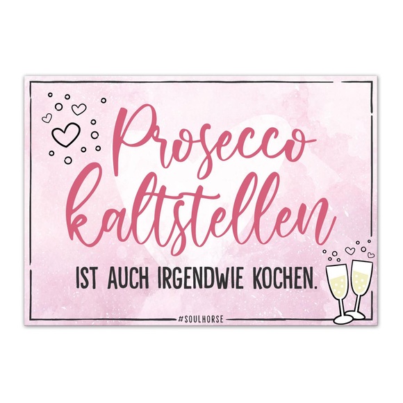 Soulhorse ?Prosecco? Stallschild - Rosa -
