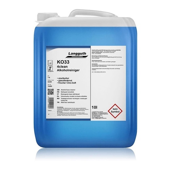 Langguth 4clean Alkoholreiniger KO33 - glanzfördernder Reiniger für wasserbeständige O...
