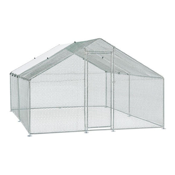 Hauptner Freilaufgehege HLS25T 3x4x2 m für Hühner - Silber -