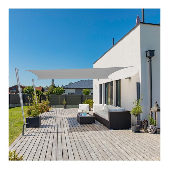 Windhager Sonnensegel Capri - Rechteck - Grau -
