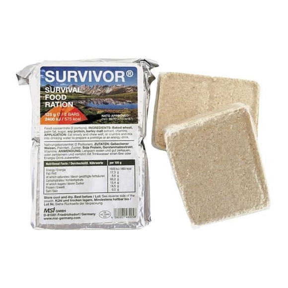 Notverpflegung, SURVIVOR® 125 g, (2 Riegel)