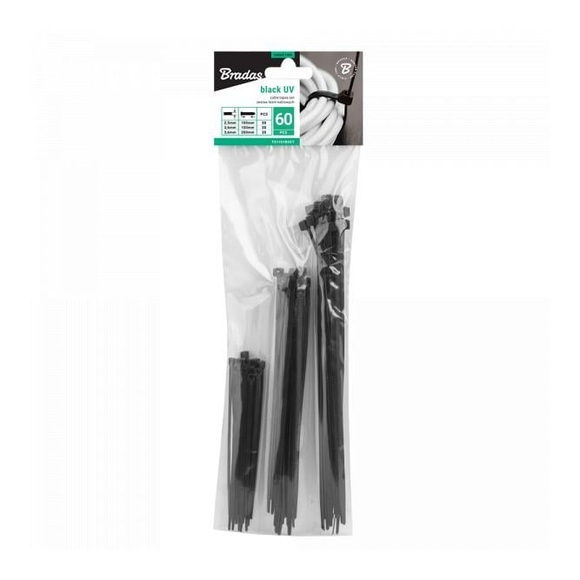 Bradas Kabelbinder - Set - Schwarz -