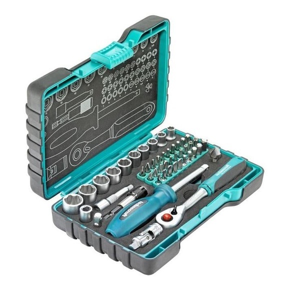 Technocraft - Steckschlüssel-Satz, 1/4'', 48tlg