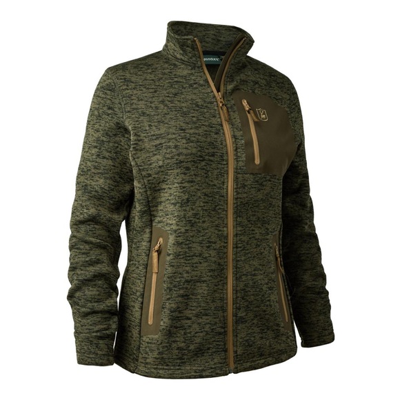 Deerhunter Sarek Strickjacke Damen - Olive Night Melange -