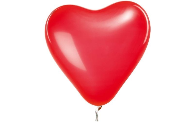 RICO DESIGN - Luftballon Herz Ø 30 cm, 12 Stück, Rot