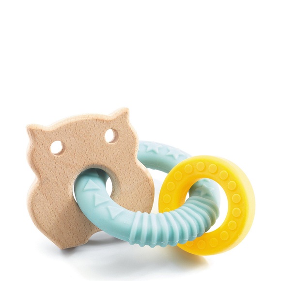 Djeco Greifling BABYBOBI mit Beißring in bunt