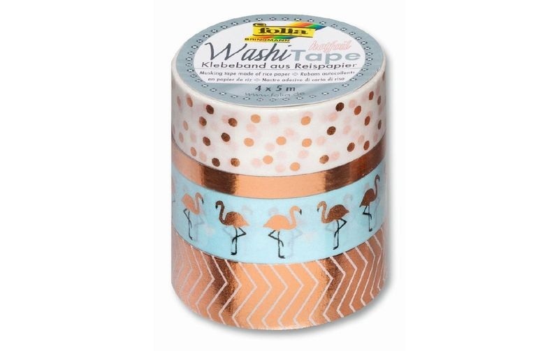 Folia Washi Tape Hotfoil Gold Weiss Blau