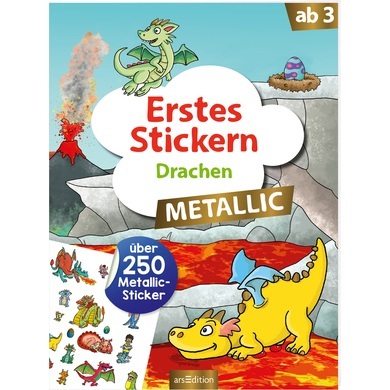 Erstes Stickern Metallic - Drachen