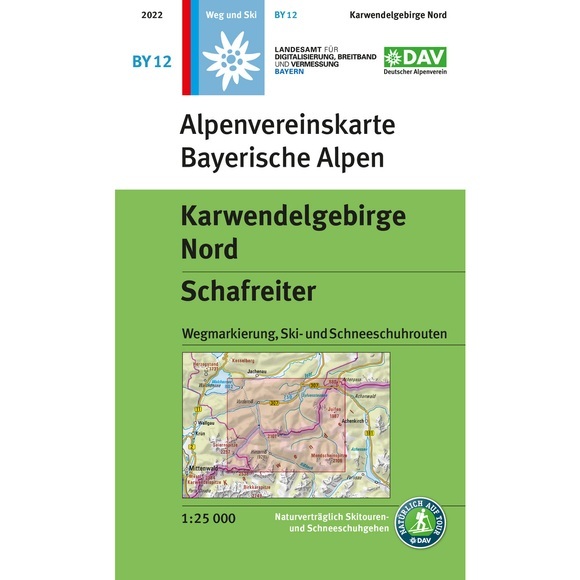 DAV AV-Karte 12 Karwendelgebirge Nord 25T Karte