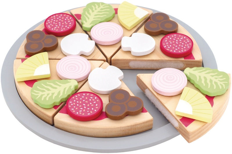 JaBaDaBaDo Holz-Lebensmittel PIZZA mit Belag in bunt