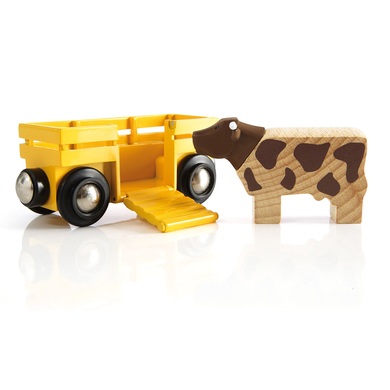 Brio ® WORLD Tierwagen mit Kuh 33406