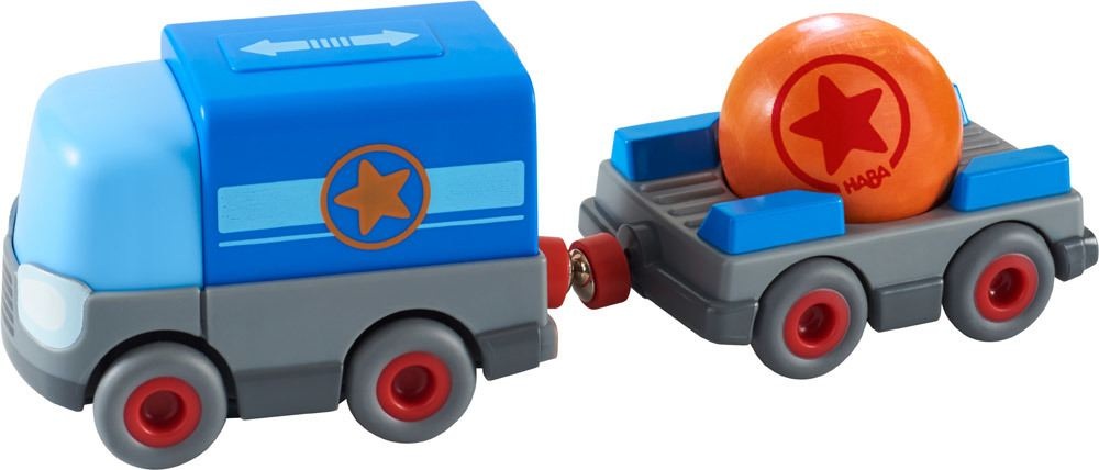 Kugelbahn Kullerbü - Batterie-LKW mit Anhänger, Spielfahrzeug