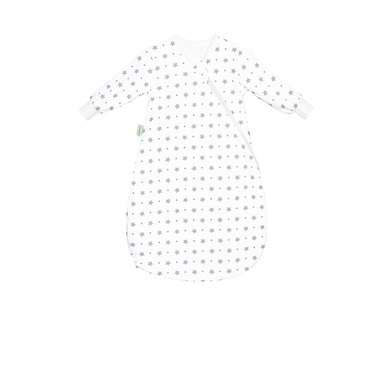 Odenwälder Jersey-Unterziehsack BabyNest® STARS in weiß/hellgrau in Gr. 50