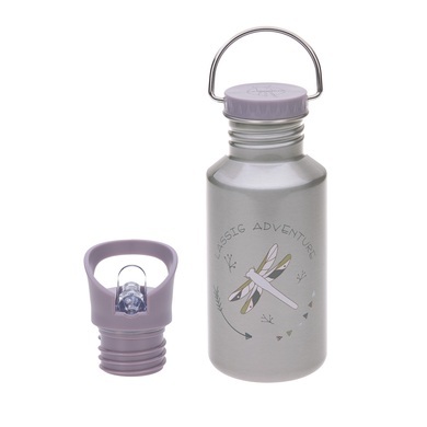 Lässig Edelstahl-Trinkflasche ADVENTURE - DRAGONFLY (0,5 l) in silber