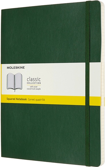 Moleskine Notizbuch, Xlarge, Kariert, Soft Cover, Myrtengrün