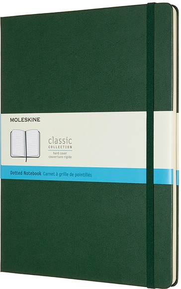 Moleskine Notizbuch, Xlarge, Punktraster, Hard Cover, Myrtengrün