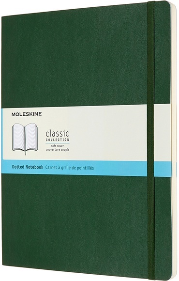 Moleskine Notizbuch, Xlarge, Punktraster, Soft Cover, Myrtengrün