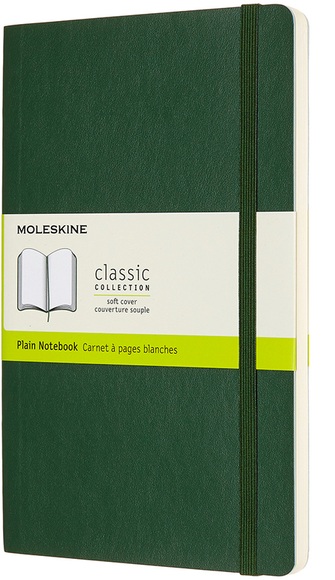 Moleskine Notizbuch, Large, A5, Blanko, Soft Cover, Myrtengrün