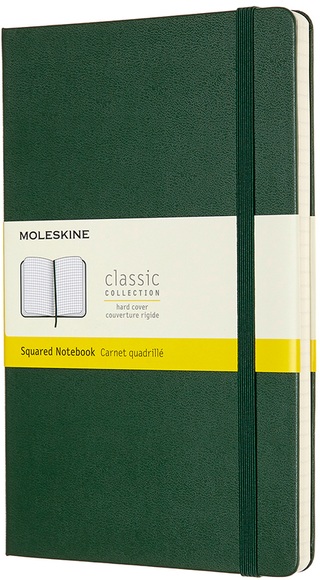 Moleskine Notizbuch, Large, A5, Kariert, Hard Cover, Myrtengrün