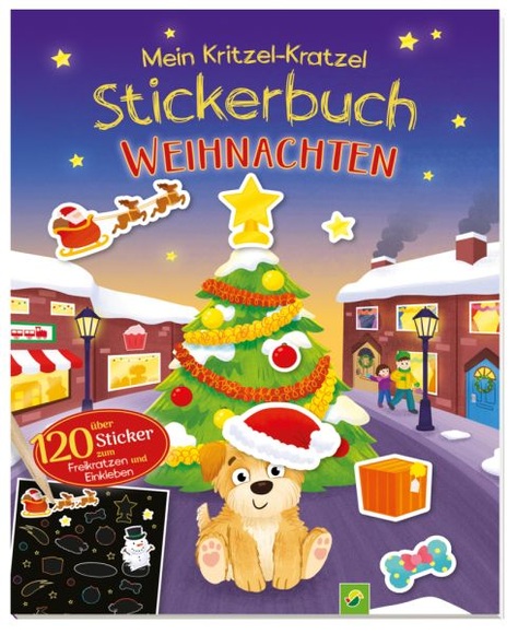 Mein Kritzel-Kratzel-Stickerbuch Weihnachten