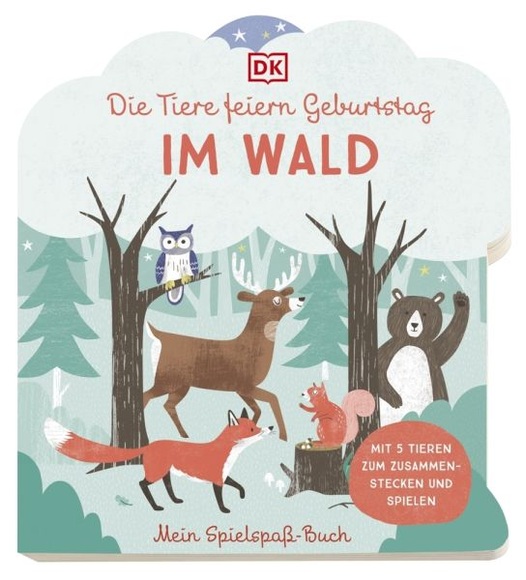 Mein Spielspaß-Buch. Die Tiere feiern Geburtstag im Wald: Pappbilderbuch ab 3 Jahren mit Tierfiguren
