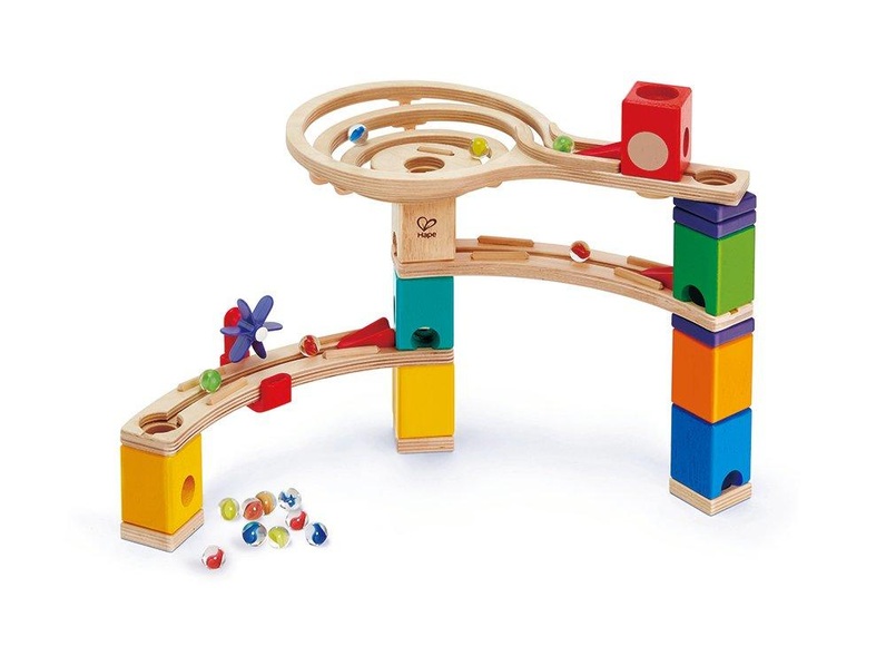 Hape Murmelbahn QUADRILLA ENDSPURT 58-teilig aus Holz