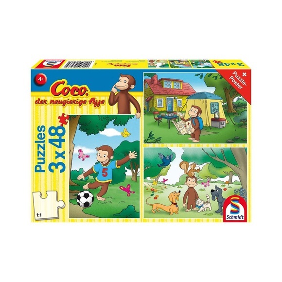 Schmidt 56433 - Coco der neugierige Affe, Mein Freund Coco, Kinderpuzzle,