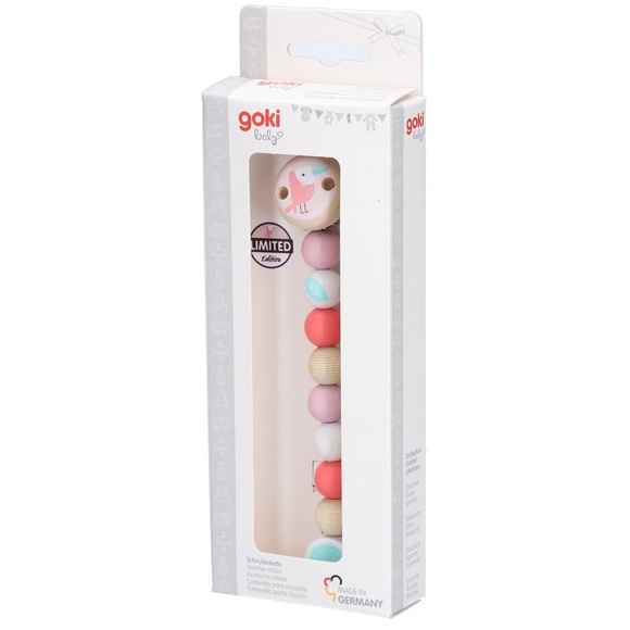 goki Schnullerkette Trendserie Lachs