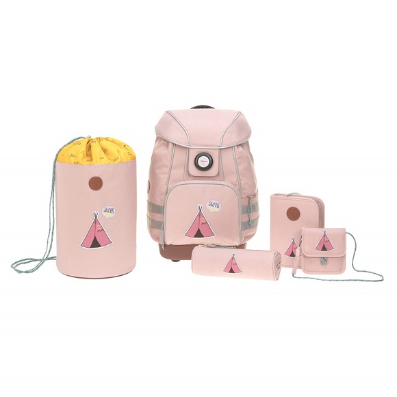 Lässig Schulranzen-Set ADVENTURE TIPI 5-teilig in rosa