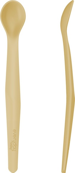 everyday Baby Silikonlöffel 2 Stück, soft yellow