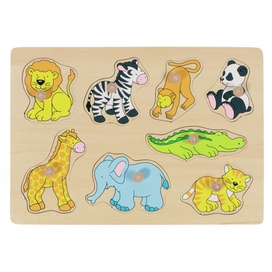 goki Steckpuzzle Zootiere, 8 Teile