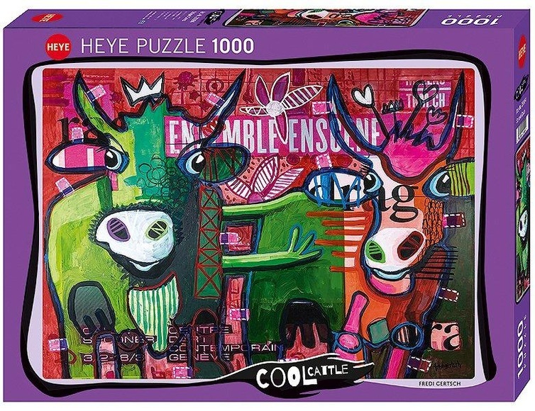 Striped Cows Puzzle - 1000 Teile