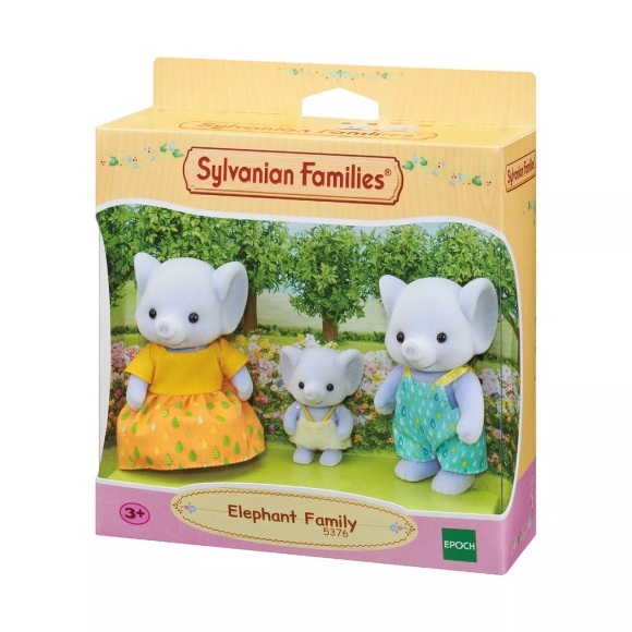 Sylvanian Families Sylvanian Familien 5376 Elefantenfamilie (3 Abbildung) - Kinder Spielzeug