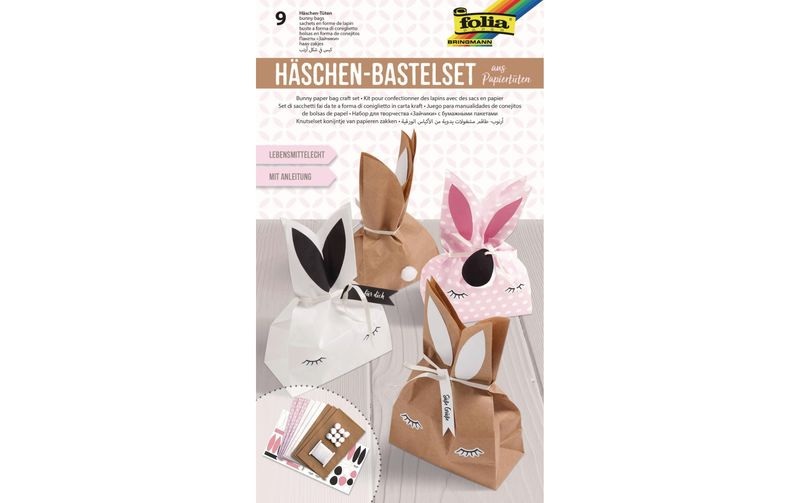 Papiertüten-Bastelset SWEET BUNNY 9 Stück