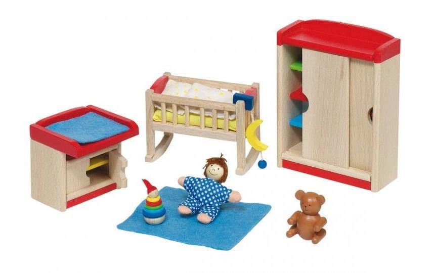 goki Puppenmöbel modernes Kinderzimmer - natur