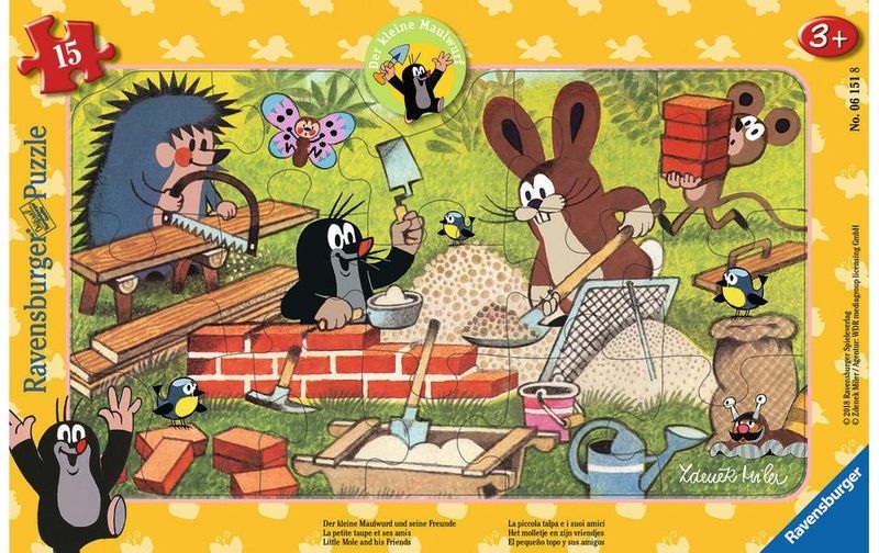 RAVENSBURGER Puzzle Der kleine Maulwurf und seine Freunde 15-tlg.