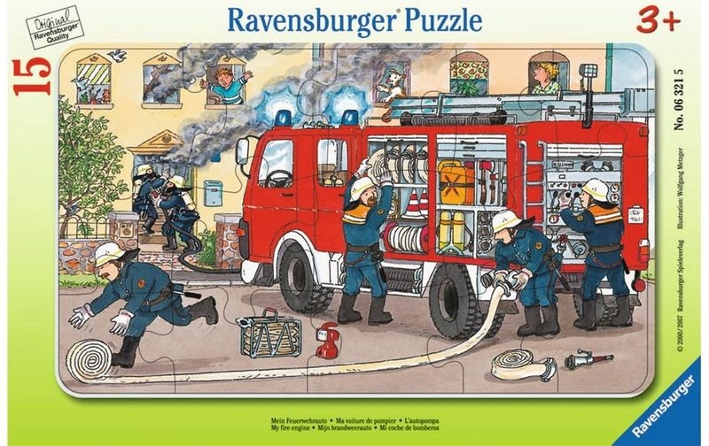 RAVENSBURGER Puzzle 15 Teile Mein Feuerwehrauto