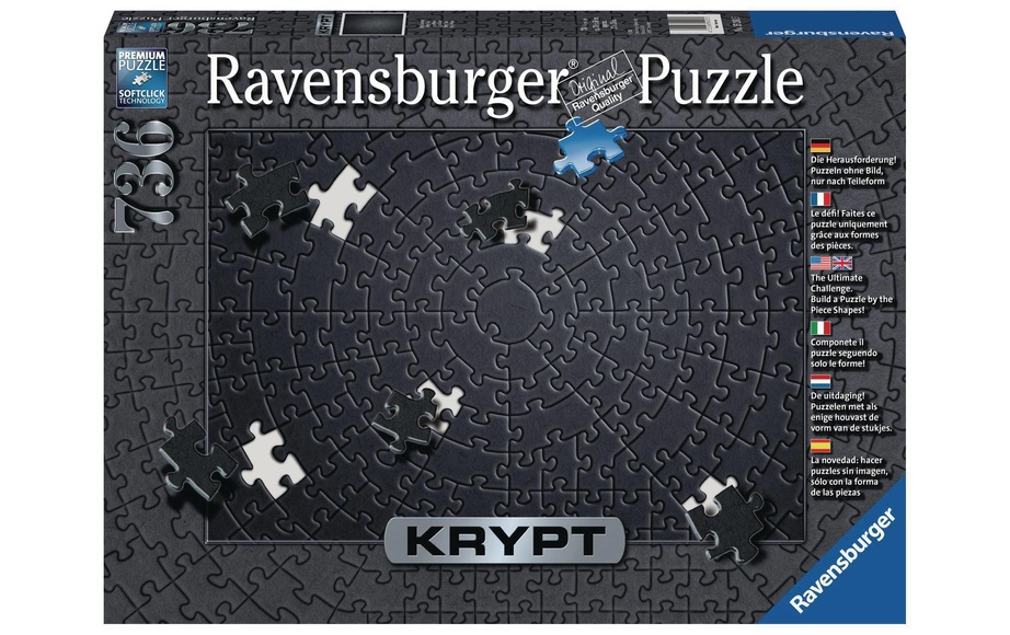 Ravensburger Puzzle Krypt Schwarz, 736 Teile