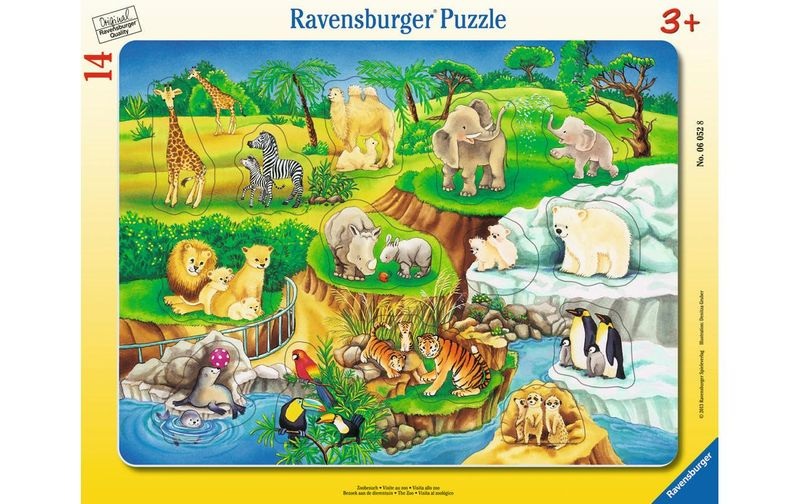 RAVENSBURGER Puzzle 14 Teile Zoobesuch