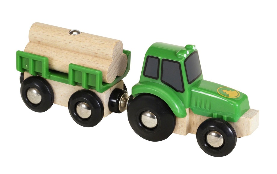 Brio ® WORLD Traktor mit Holz-Anhänger 33799