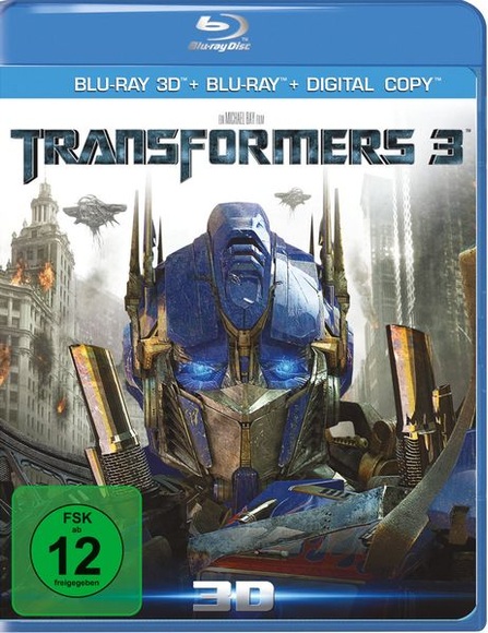 Transformers 3 3D, 1 Blu-ray + 1 DVD + 1 Digital Copy