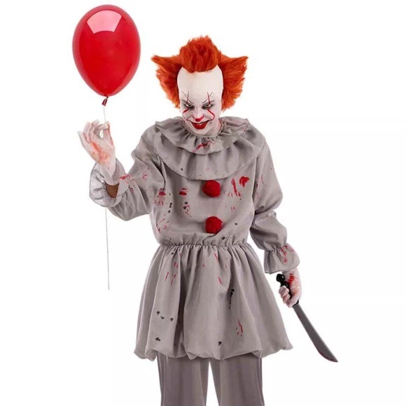 Clown, Kostüm für Erwachsene Grau