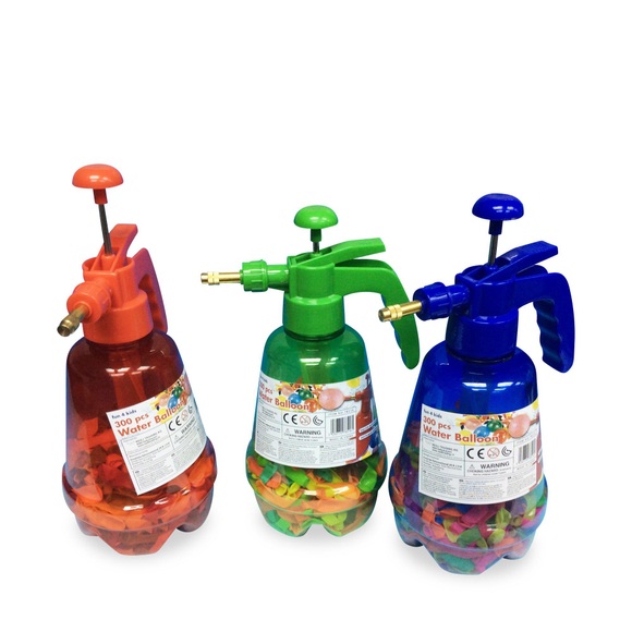 Wasserballonfüller inklusive 300 Ballone, Zufallsauswahl Multicolor
