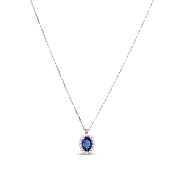 ZEN DIAMOND Halskette Damen Weissgold 45