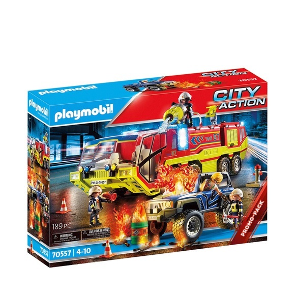 PLAYMOBIL 70557 Feuerwehreinsatz mit Löschfahrzeug