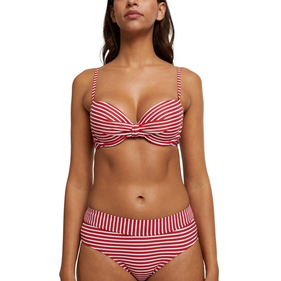 Bikini-top,wattiert Damen Rot B/36